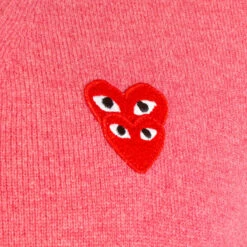 Comme Des Garçons PLAY N076 Double Eye Cardigan Pink In Pink -Hervia Shop hervia.com comme des gar ons play n076 double eye cardigan pink 160458781222279 0001 Layer 108