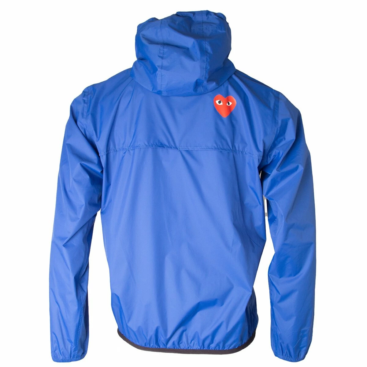 Comme Des Garçons PLAY Half Zip Jacket In Blue 1 Comme Des Garçons PLAY Half Zip Jacket In Blue