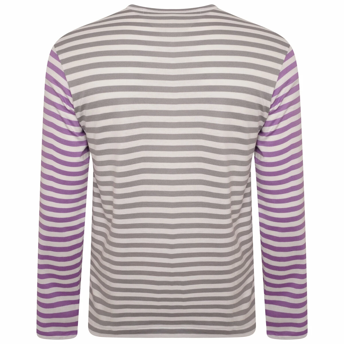 Comme Des Garçons PLAY T318 Dual Striped Long Sleeve T-Shirt In Grey/purple 1 Comme Des Garçons PLAY T318 Dual Striped Long Sleeve T-Shirt In Grey/purple