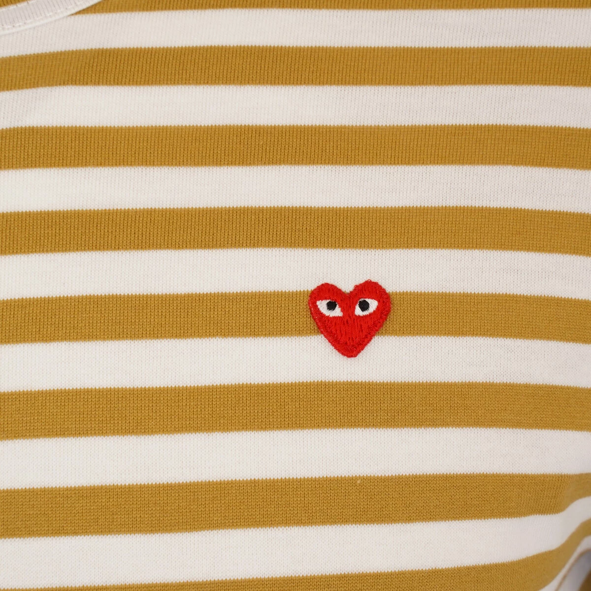 Comme Des Garçons PLAY T318 Dual Striped Long Sleeve T-Shirt In Olive/blue 2 Comme Des Garçons PLAY T318 Dual Striped Long Sleeve T-Shirt In Olive/blue - Image 2