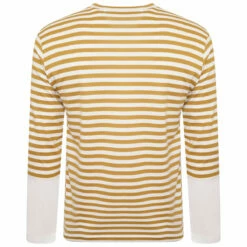 Comme Des Garçons PLAY T320 Striped Long Block Sleeve T-Shirt In Olive/white