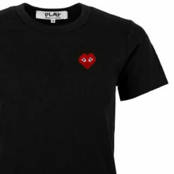 Comme Des Garçons PLAY Short Sleeve T-Shirt In Black