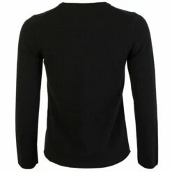Comme Des Garçons PLAY N067 Red Heart Round Neck Sweater Black In Black