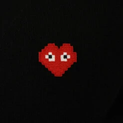 Comme Des Garçons PLAY Space Invader Cardigan In Black -Hervia Shop hervia.com comme des gar ons play space invader cardigan 1666597578 2AJ4013