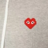 Comme Des Garçons PLAY Space Invader Hoodie In Grey