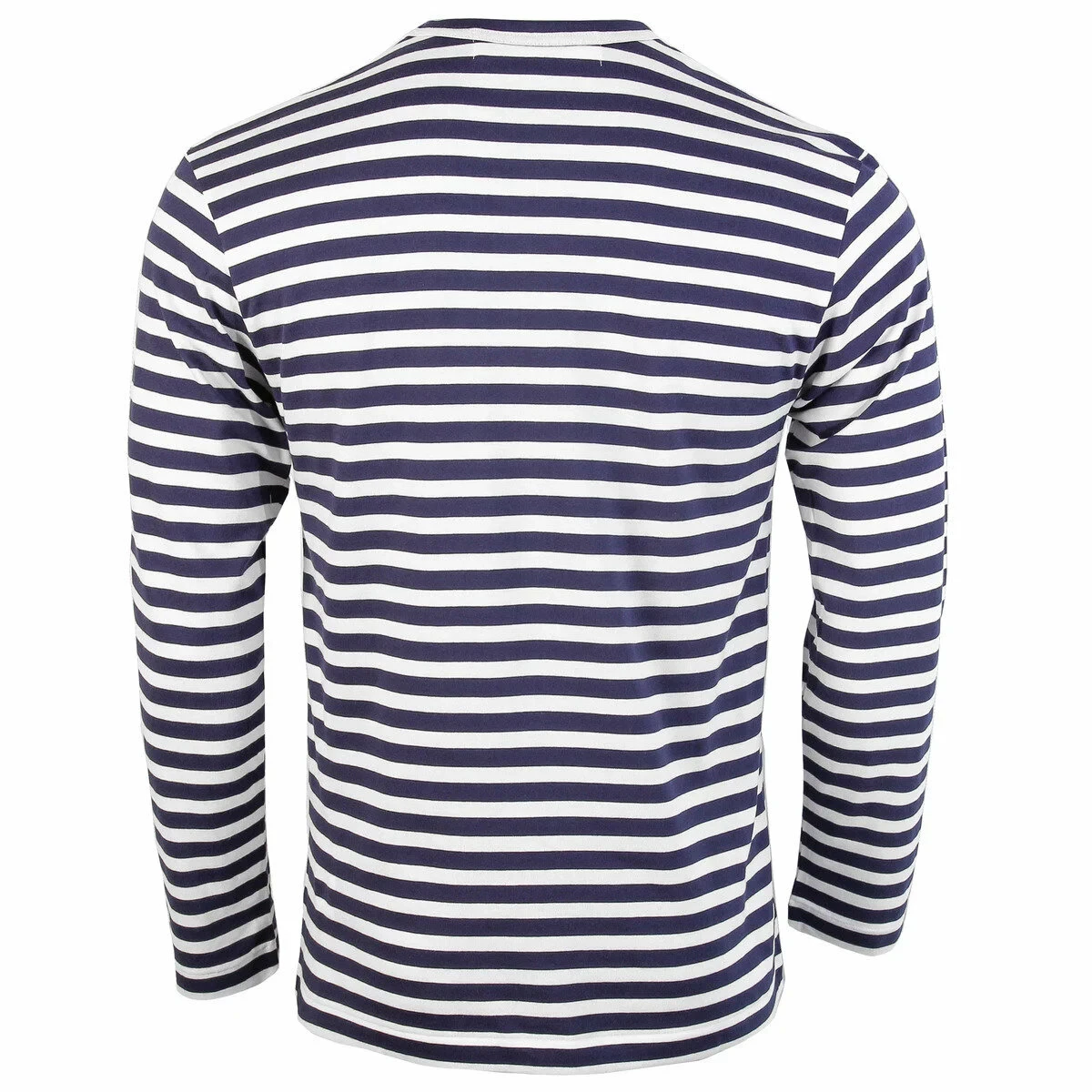 Comme Des Garçons PLAY Striped Long Sleeve T-Shirt In Navy 1 Comme Des Garçons PLAY Striped Long Sleeve T-Shirt In Navy