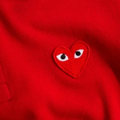 Comme Des Garçons PLAY T005 Red Heart Polo Shirt In Red -Hervia Shop hervia.com comme des gar ons play t005 red heart polo shirt red 15961893758969.3