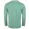 Comme Des Garçons PLAY T164 Red Heart Stripe T-Shirt Green In Green