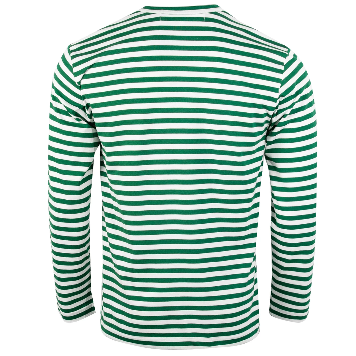 Comme Des Garçons PLAY T164 Red Heart Stripe T-Shirt Green In Green 1 Comme Des Garçons PLAY T164 Red Heart Stripe T-Shirt Green In Green