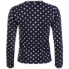 Comme Des Garçons PLAY T165 Polka Dot Long Sleeved T-Shirt Navy In Navy