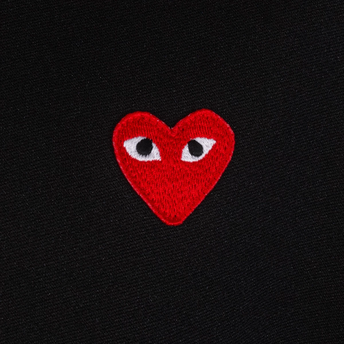 Comme Des Garçons PLAY T172 Red Heart Zip Hoodie Black In Black 2 Comme Des Garçons PLAY T172 Red Heart Zip Hoodie Black In Black - Image 2