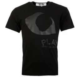 Comme Des Garçons PLAY T192 Eye Logo Print T-Shirt In Black