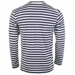 Comme Des Garçons PLAY T208 Long Sleeved Stripe T-Shirt Navy In Navy/blue
