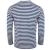 Comme Des Garçons PLAY T210 Long Sleeved Black Heart Stripe T-Shirt In Navy