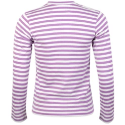 Comme Des Garçons PLAY T217 Red Heart Stripe T-Shirt Purple In Purple