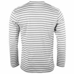Comme Des Garçons PLAY T218 Long Sleeve Stripe T-Shirt Grey In Grey
