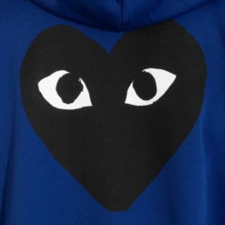 Comme Des Garçons PLAY T254 Black Heart Zip Up Hoodie Blue In Blue -Hervia Shop hervia.com comme des gar ons play t254 black heart zip up hoodie blue 159603561416147.1