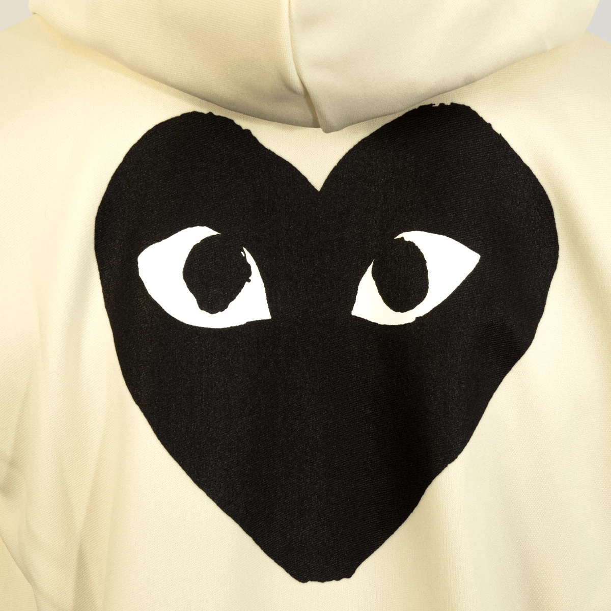 Comme Des Garçons PLAY T254 Black Heart Zip Up Hoodie Ivory In Ivory 3 Comme Des Garçons PLAY T254 Black Heart Zip Up Hoodie Ivory In Ivory - Image 3
