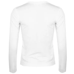 Comme Des Garçons PLAY T283 Long Sleeve T-Shirt With Red Heart In White