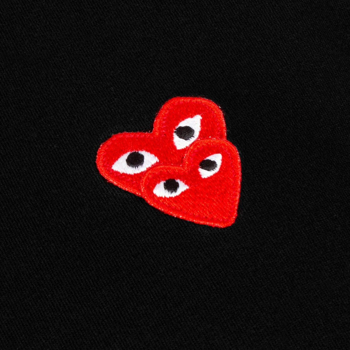 Comme Des Garçons PLAY T288 Double Heart T-Shirt Black In Black 3 Comme Des Garçons PLAY T288 Double Heart T-Shirt Black In Black - Image 3