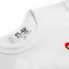 Comme Des Garçons PLAY T288 Double Heart T-Shirt White In White
