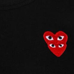 Comme Des Garçons PLAY T291 Long Sleeve T-Shirt With Double Red Heart Black In Black 5 Comme Des Garçons PLAY T291 Long Sleeve T-Shirt With Double Red Heart Black In Black -Hervia Shop hervia.com comme des gar ons play t291 long sleeve t shirt with double red heart black 160344670322296 0027 Layer 9
