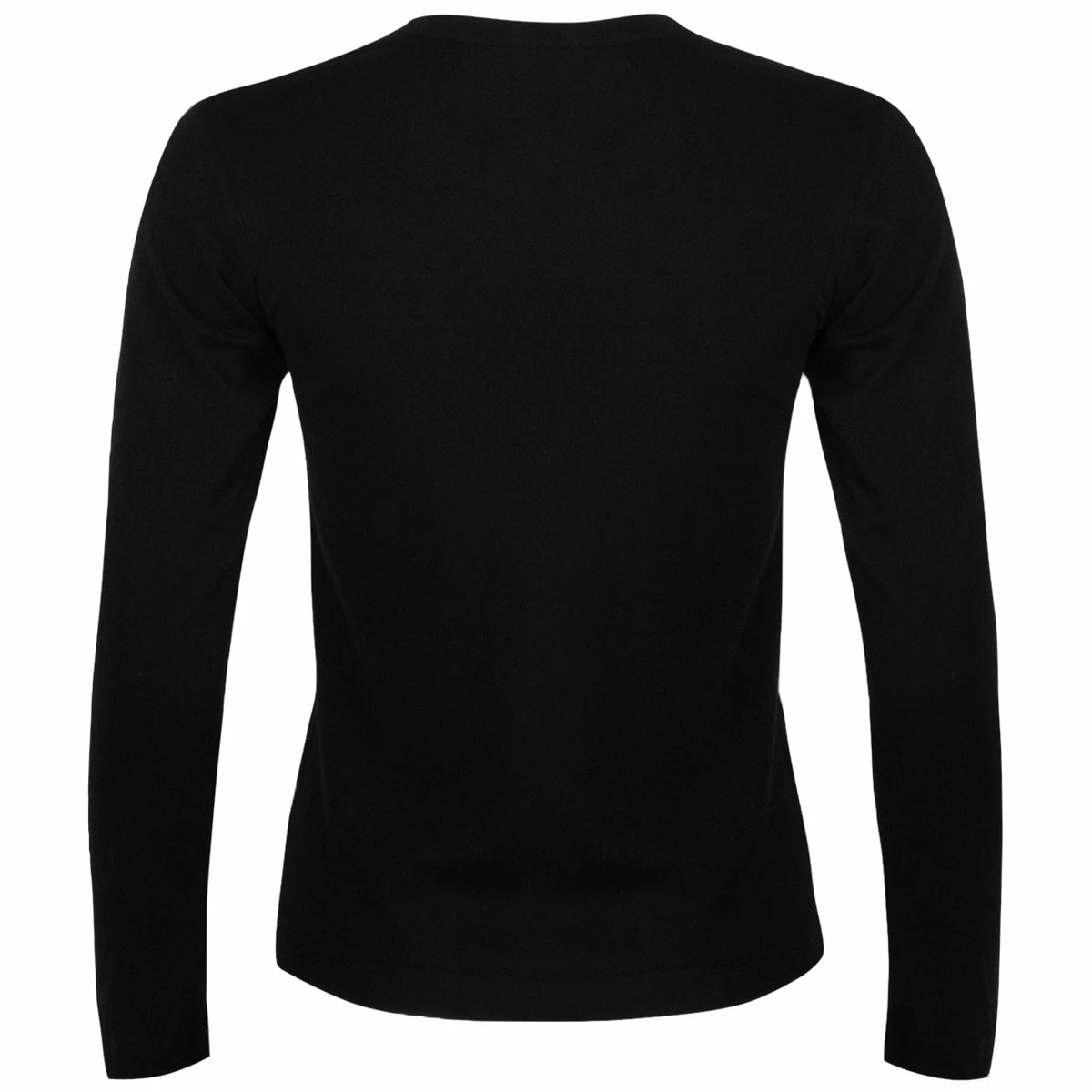 Comme Des Garçons PLAY T291 Long Sleeve T-Shirt With Double Red Heart Black In Black 1 Comme Des Garçons PLAY T291 Long Sleeve T-Shirt With Double Red Heart Black In Black