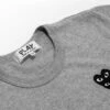 Comme Des Garçons PLAY T295 Double Eye Black Heart T-Shirt In Grey