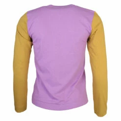 Comme Des Garçons PLAY T315 Colour Block Long Sleeve T-Shirt In Purple/olive