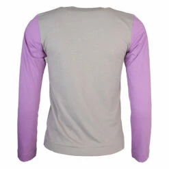 Comme Des Garçons PLAY T315 Colour Block Long Sleeve T-Shirt In Grey/purple