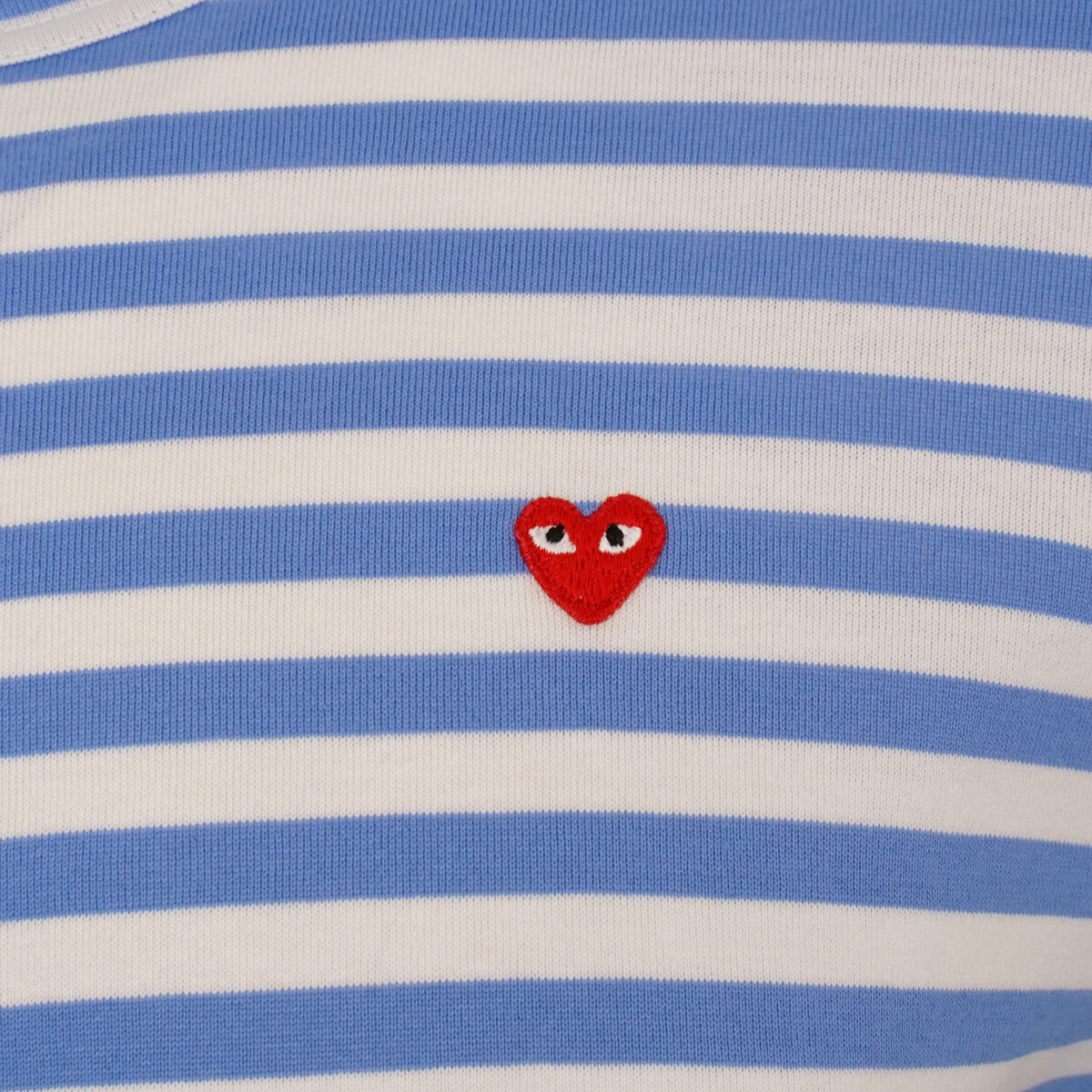 Comme Des Garçons PLAY T320 Striped Long Block Sleeve T-Shirt In Blue/white 2 Comme Des Garçons PLAY T320 Striped Long Block Sleeve T-Shirt In Blue/white - Image 2