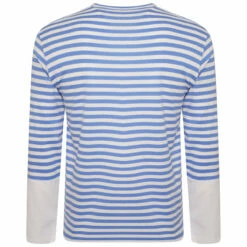 Comme Des Garçons PLAY T320 Striped Long Block Sleeve T-Shirt In Blue/white