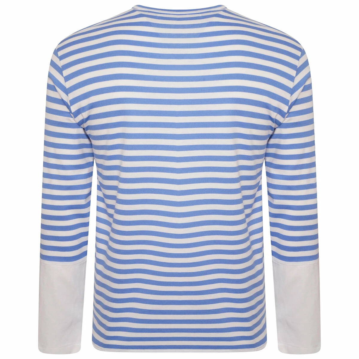 Comme Des Garçons PLAY T320 Striped Long Block Sleeve T-Shirt In Blue/white 1 Comme Des Garçons PLAY T320 Striped Long Block Sleeve T-Shirt In Blue/white