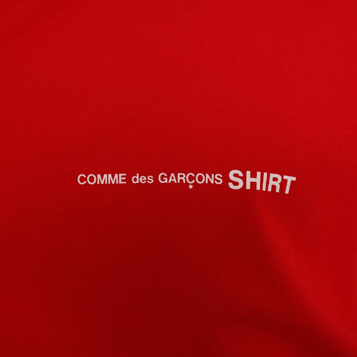 Comme Des Garçons SHIRT Oversized Logo T-Shirt In Red 2 Comme Des Garçons SHIRT Oversized Logo T-Shirt In Red - Image 2