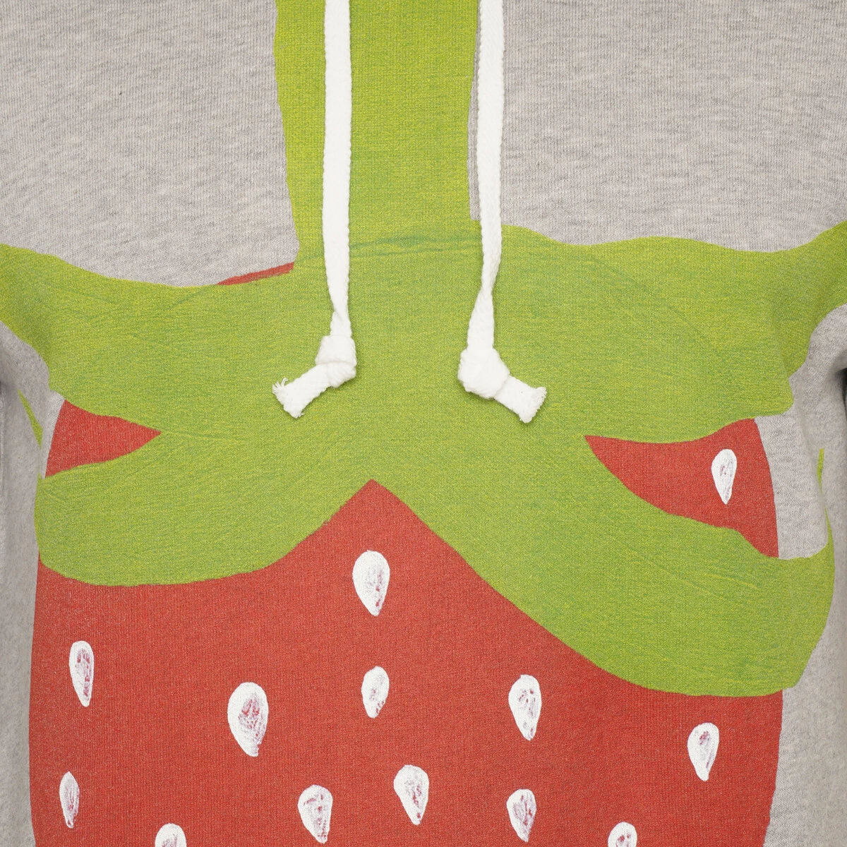 Comme Des Garçons SHIRT Strawberry Print Hoodie In Grey 2 Comme Des Garçons SHIRT Strawberry Print Hoodie In Grey - Image 2