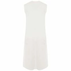 Comme Des Garcons Comme Des Garçons Sleeveless Midi Dress In White