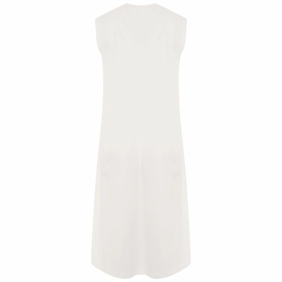 Comme Des Garcons Comme Des Garçons Sleeveless Midi Dress In White 1 Comme Des Garcons Comme Des Garçons Sleeveless Midi Dress In White