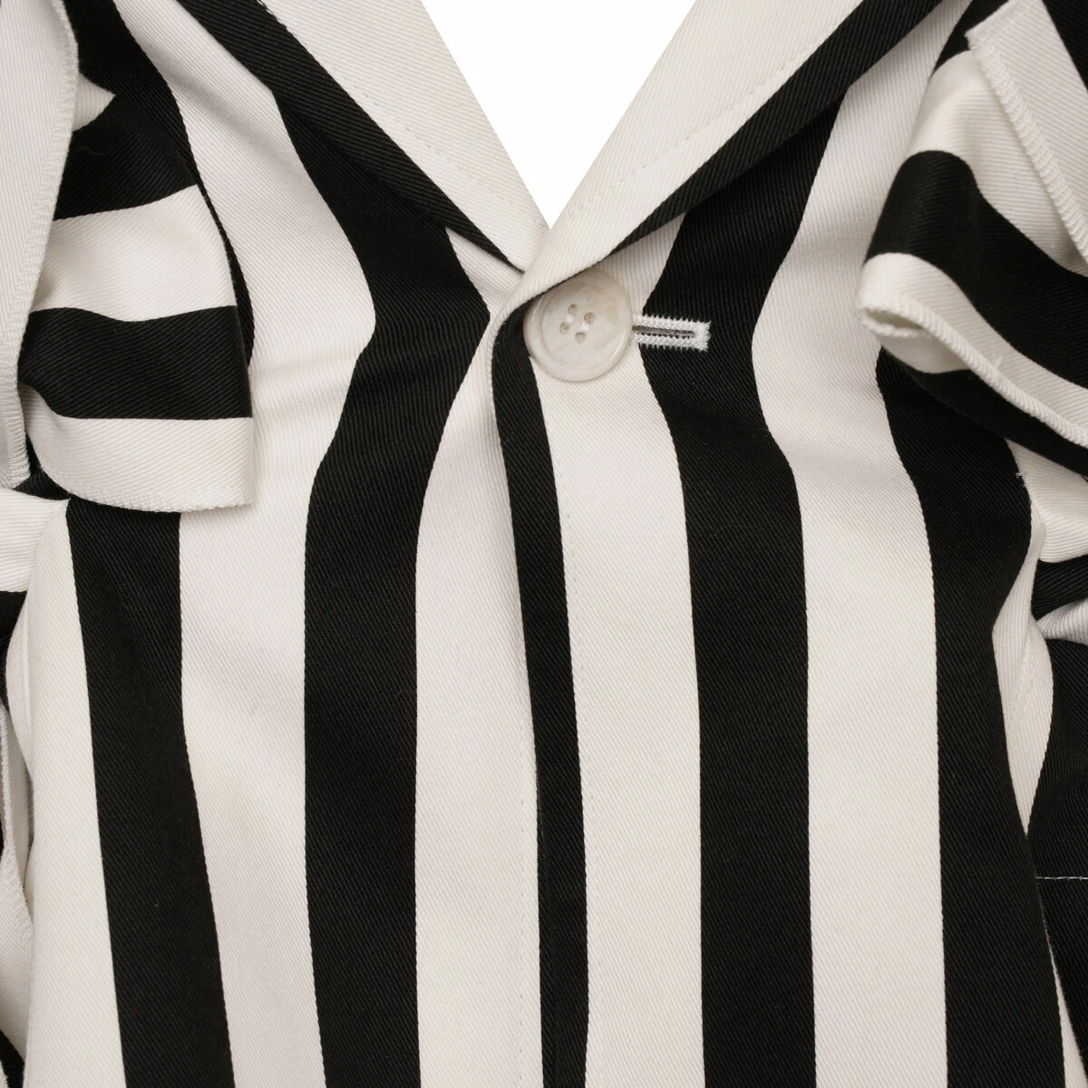 COMME DES GARÇONS TAO Striped Bow Tailored Vest In White/black 2 COMME DES GARÇONS TAO Striped Bow Tailored Vest In White/black - Image 2