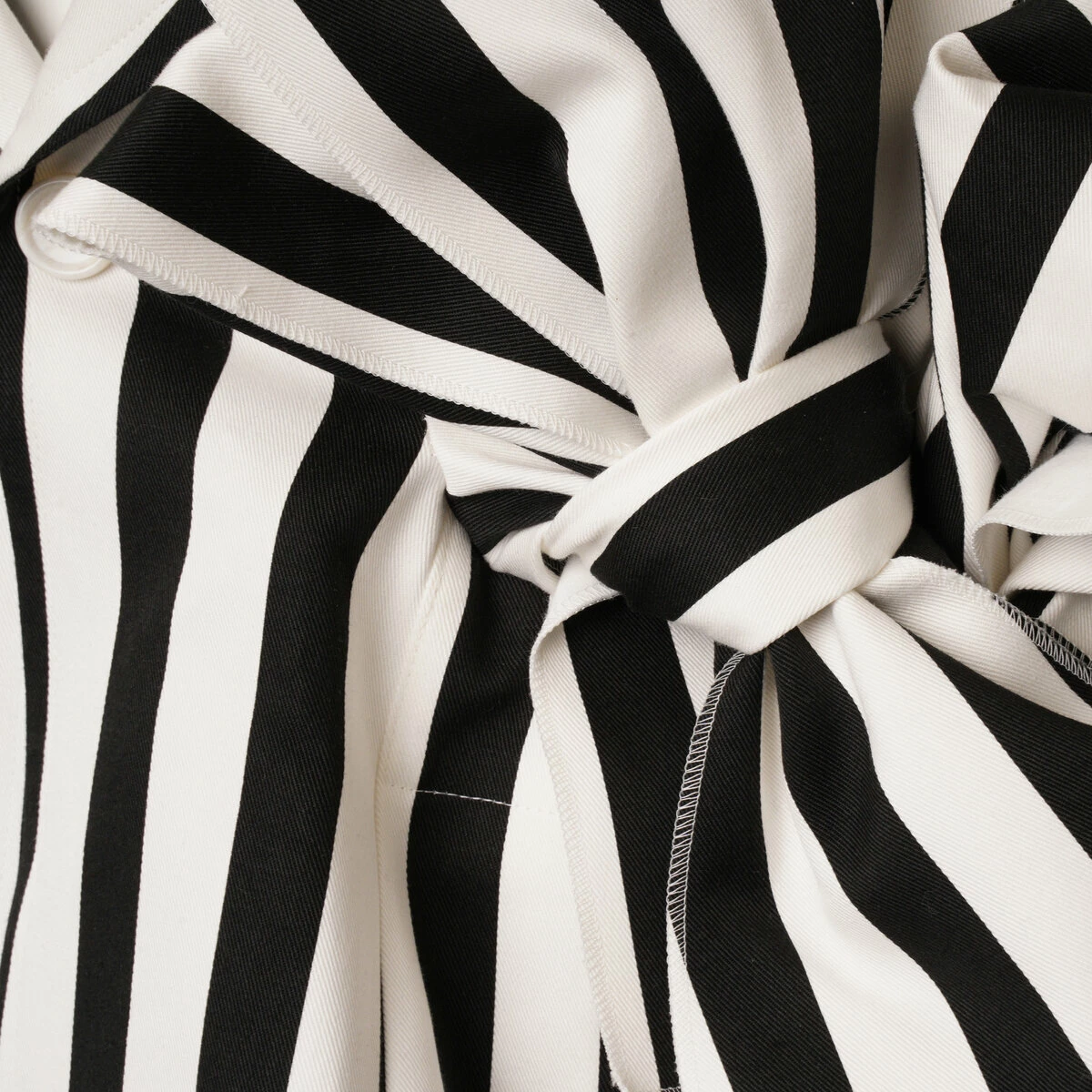 COMME DES GARÇONS TAO Striped Bow Tailored Vest In White/black 3 COMME DES GARÇONS TAO Striped Bow Tailored Vest In White/black - Image 3