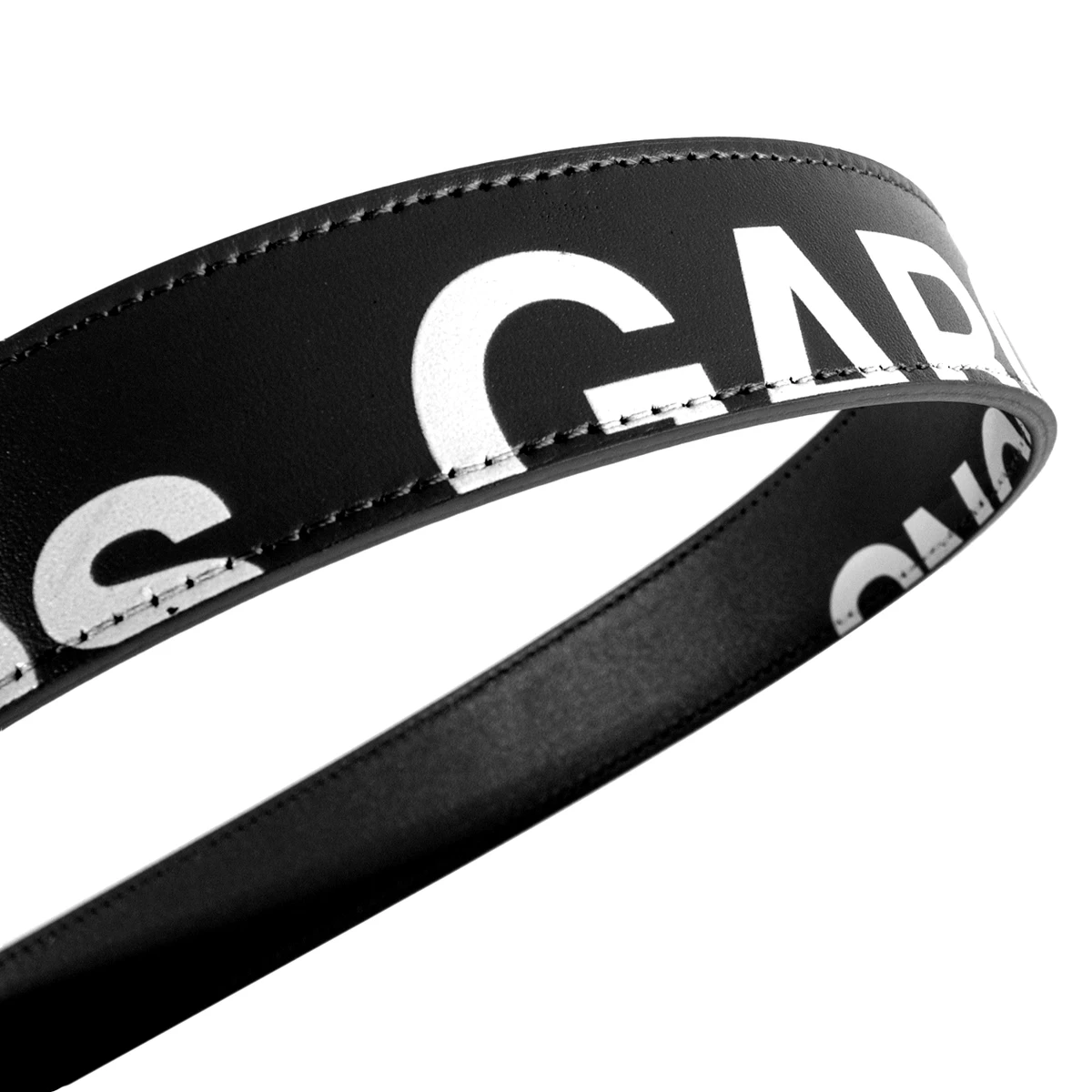 Comme Des Garçons Wallet Huge Logo Leather Belt Black In Black 2 Comme Des Garçons Wallet Huge Logo Leather Belt Black In Black - Image 2