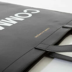 Comme Des Garçons Wallet Huge Logo Leather Tote Bag Black In Black -Hervia Shop hervia.com comme des gar ons wallet huge logo leather tote bag black 1574877003CDG BAG BLACK 0000 Layer 7