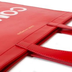 Comme Des Garçons Wallet Huge Logo Leather Tote Bag Red In Red -Hervia Shop hervia.com comme des gar ons wallet huge logo leather tote bag red 1574877142CDG 30.4