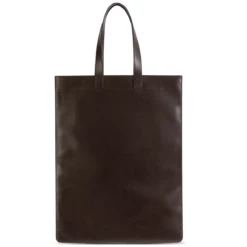 Comme Des Garçons Wallet Large Leather Tote Bag Brown In Brown