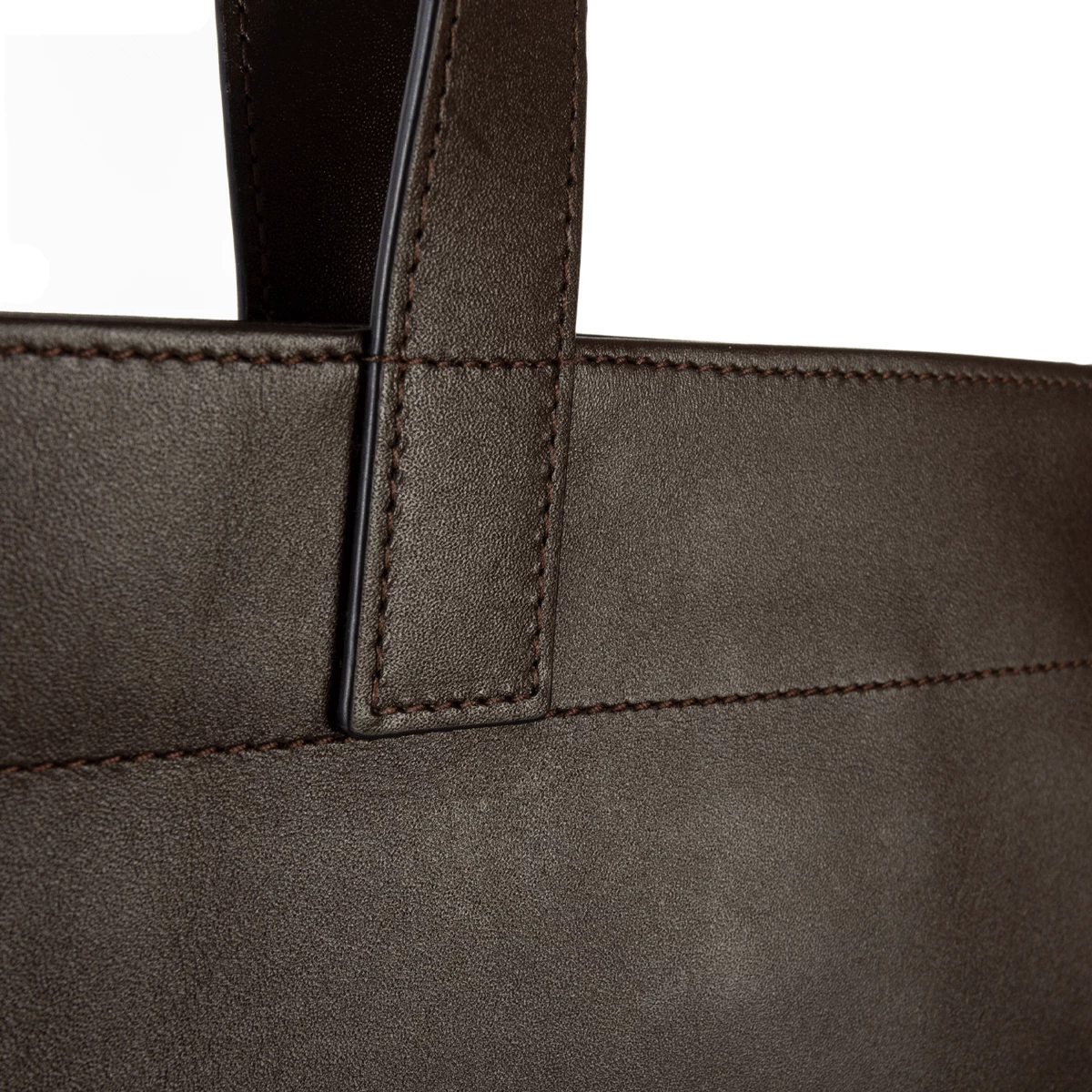 Comme Des Garçons Wallet Large Leather Tote Bag Brown In Brown 3 Comme Des Garçons Wallet Large Leather Tote Bag Brown In Brown - Image 3