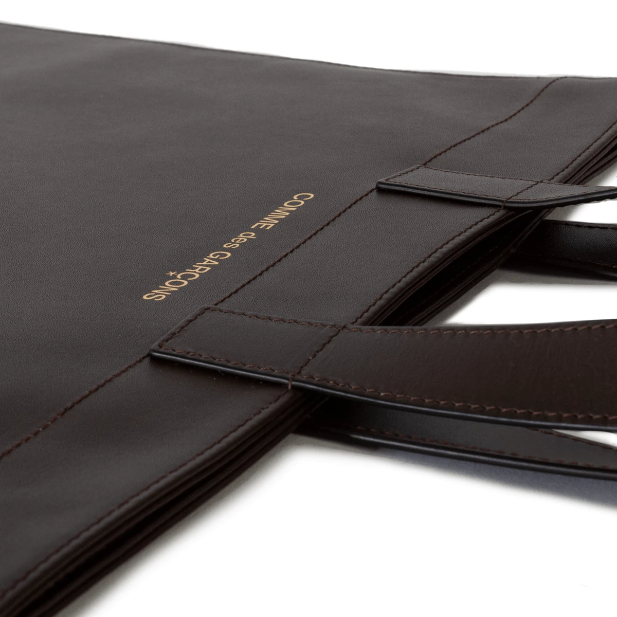 Comme Des Garçons Wallet Large Leather Tote Bag Brown In Brown 4 Comme Des Garçons Wallet Large Leather Tote Bag Brown In Brown - Image 4