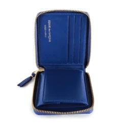 Comme Des Garçons Wallet SA7100PD Polka Dot Leather Wallet Navy In Navy