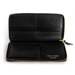 Comme Des Garçons Wallet SA0110PD Polka Dot Printed Purse Black In Black -Hervia Shop hervia.com comme des gar ons wallet sa0110pd polka dot printed black 1570718786CDG 14.3