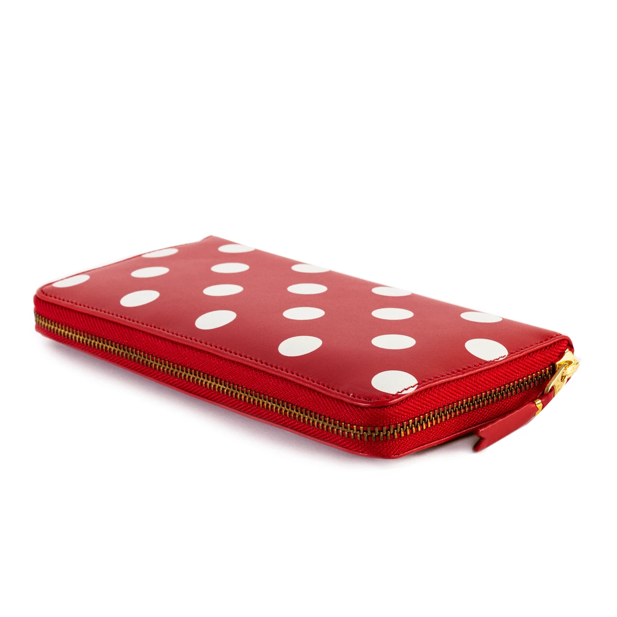 Comme Des Garçons Wallet SA0110PD Polka Dot Printed Purse Red In Red 2 Comme Des Garçons Wallet SA0110PD Polka Dot Printed Purse Red In Red - Image 2