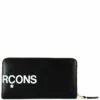 Comme Des Garçons Wallet SA0111HL Large Capacity Wallet Huge Logo Black In Black