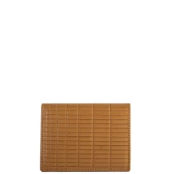 Comme Des Garçons Wallet SA0641BK Brick Line Wallet Beige In Tan